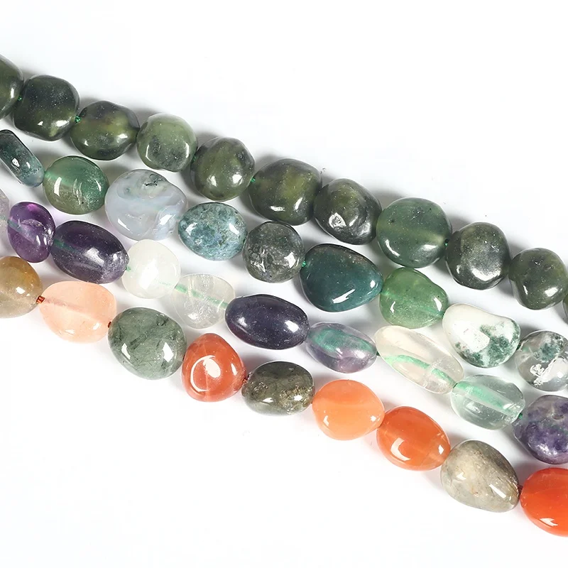 

Natural Crystal Precious Stone Beads Popular Irregular Faceted Colorful Agate Loose Beads for Jewelry Making