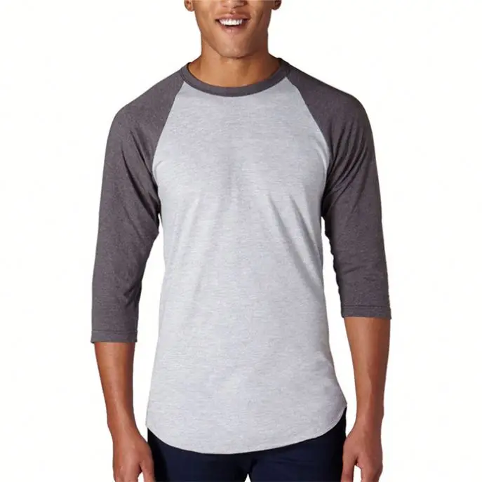 
Wholesale Striped T-Shirt Men Lightweight Hip Hop Raglan T T- Shirt 