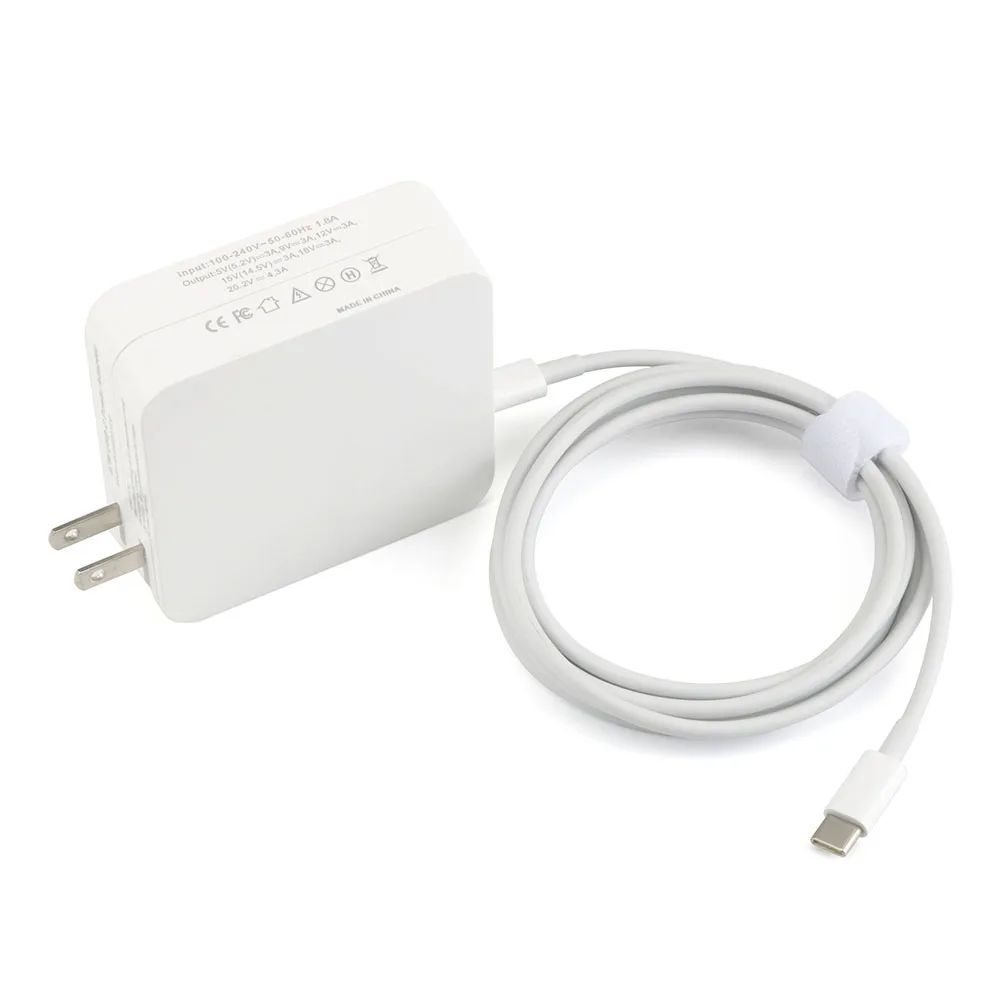 

100% Oem Compatible 87W Usb-C Type-C Power Adapter Pd Charger For Macbook Pro 15 i, White