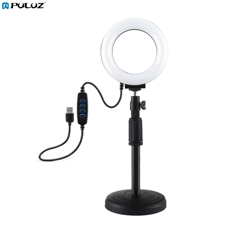 

Original Puluz 4.7 inch 12cm 3 Modes USB Dimmable Ring Light With Tripod Stand For Video Vlogging