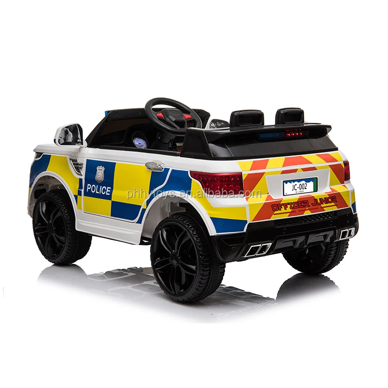 Police 12v Electric Ride On Car For Kids With 2.4g Remote Control Baby