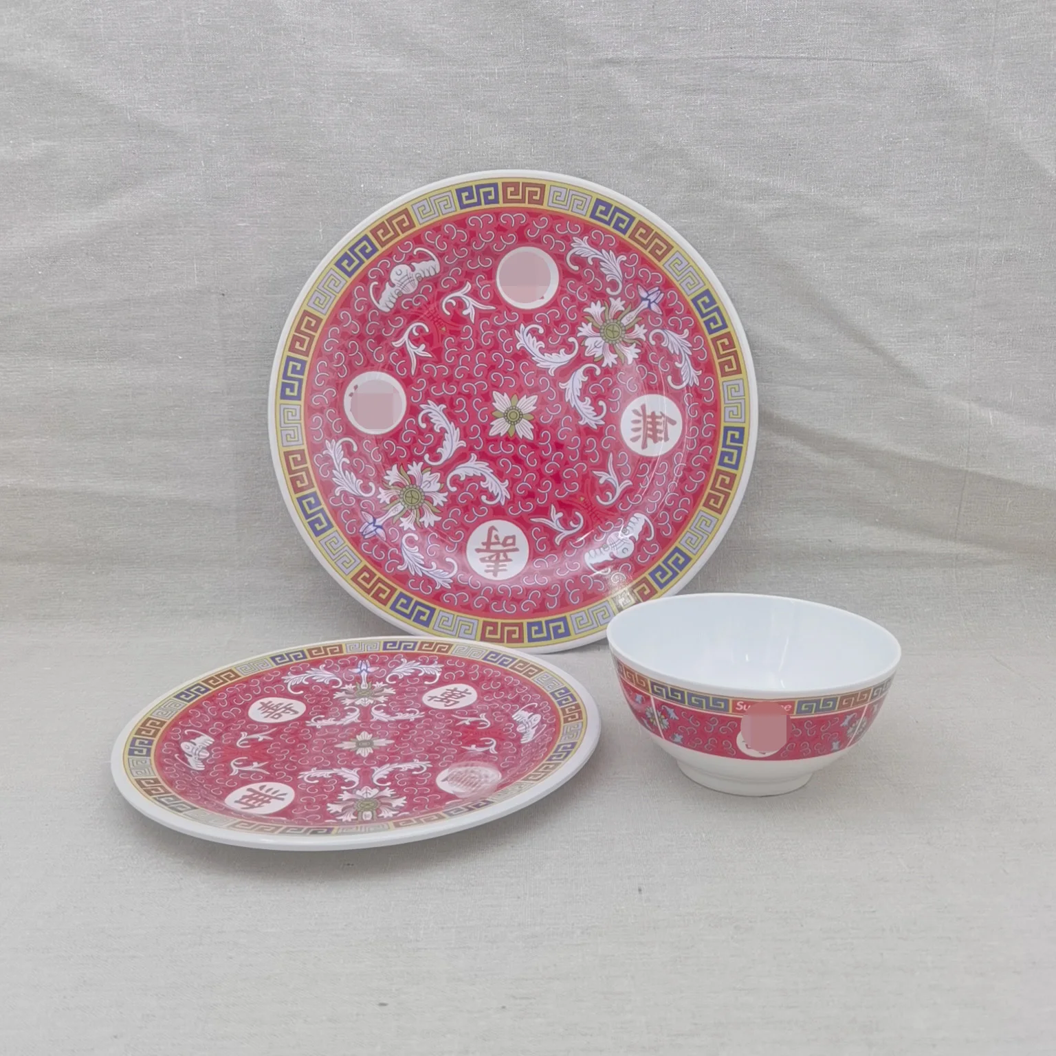 

11" Melamine Plate Custom Design Chinese Style Cheap Restaurant Melamine Dinner Dishes Ware Set, Customized color