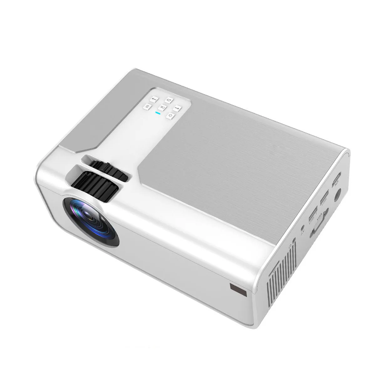 

Salange P60H Mini Android Projector 4800 Lumens Support Home Theater Video 1080P Projector LCD LED Portable Smart Projectors, White