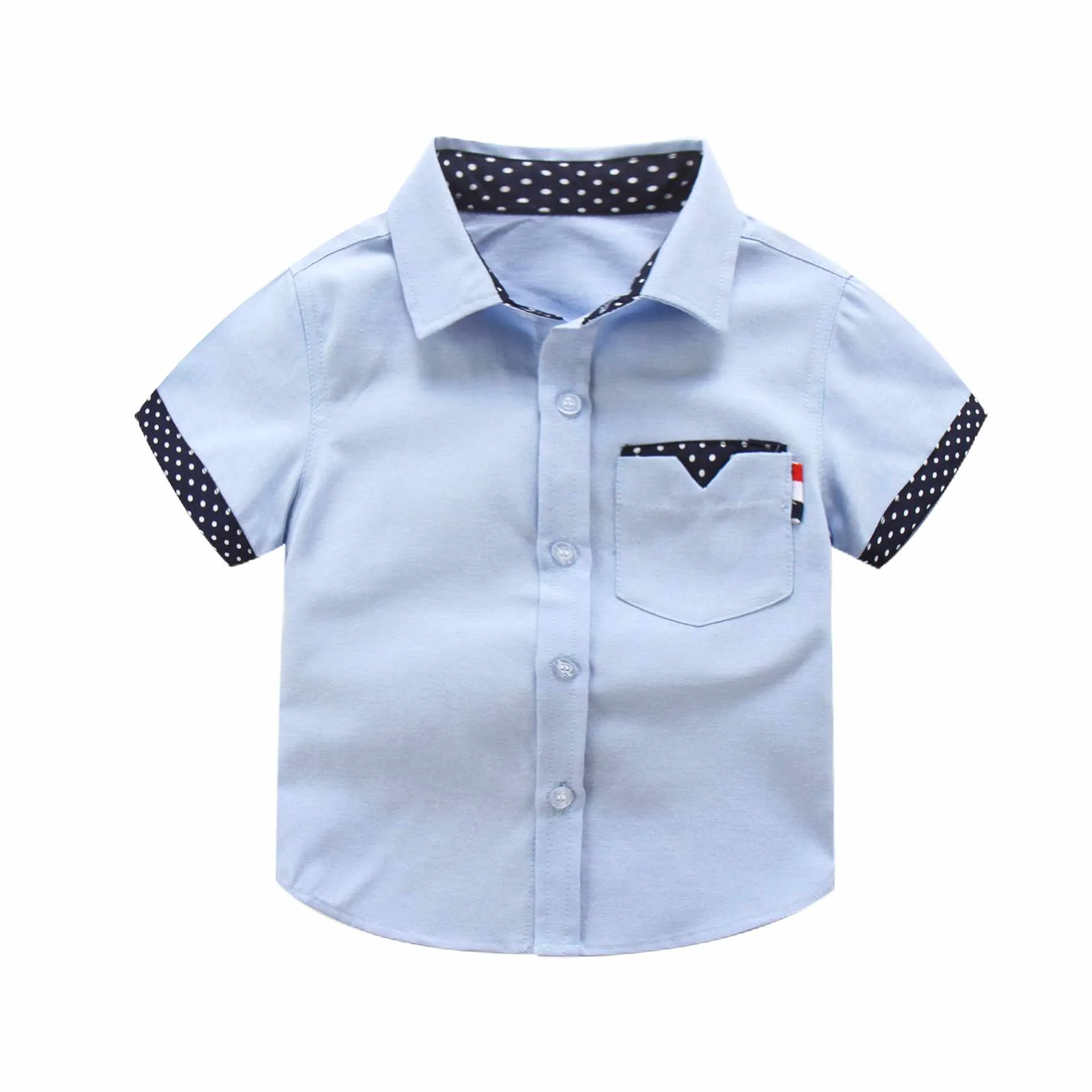 

Fashion Kids Boys Gentlemen Shirt Casual Tops Clothes Child Baby Blouse Cotton Short Sleeves