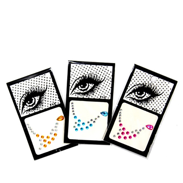 

81 Single Grains With Glue Diy Brow Eye Forehead And Face Adhesive Acrylic Diamond Stickers