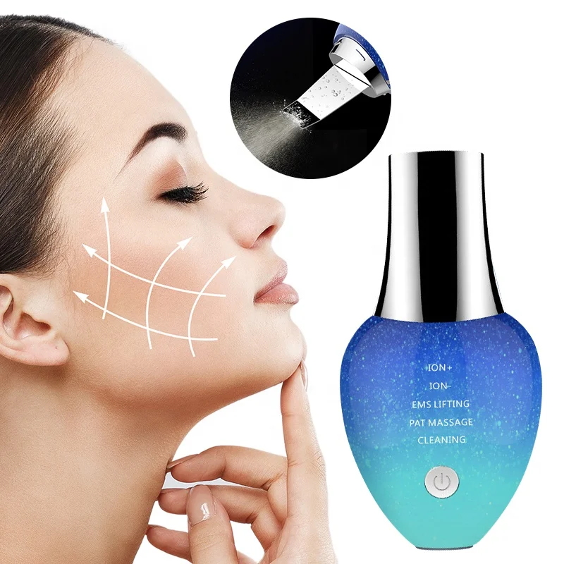 

Gube C-111 ems face lifting beauty professional peeling blue color facial ultrasonic facial skin scrubber, Customized