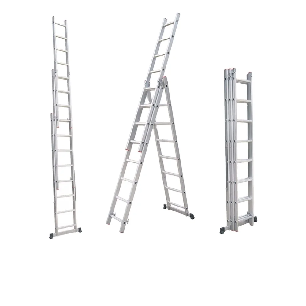 
6m price en 131 elastic aluminum portable telescopic folding ladders made in China  (1634223152)
