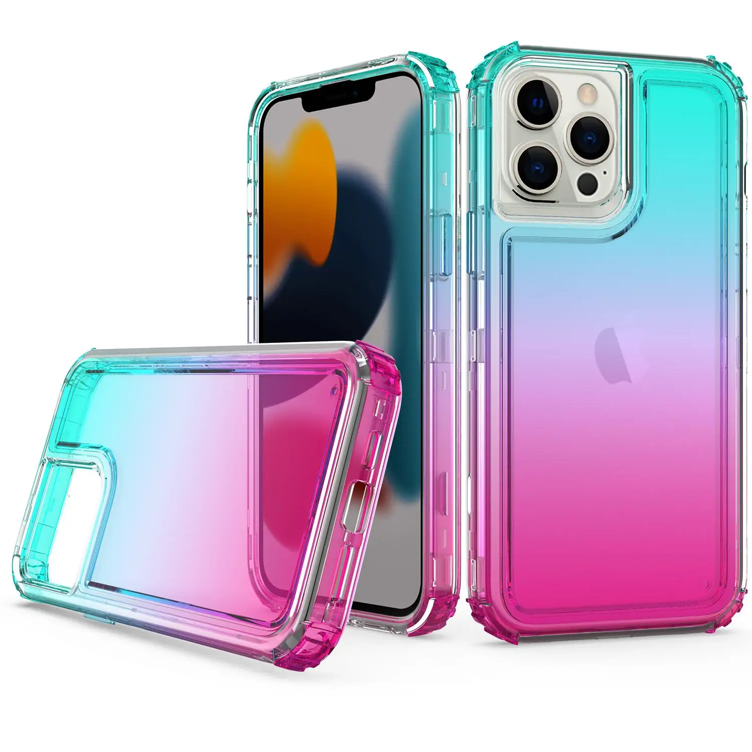 

2021 Hot Selling Gradient Color Phones Protective Covers For Iphone 11 12 13 Tpu Color Case, Oem