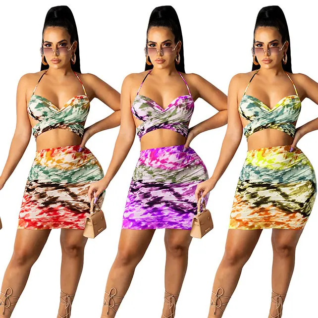 

FS4239A Fashion clothing vendors women sexy summer outfits 2 pieces set