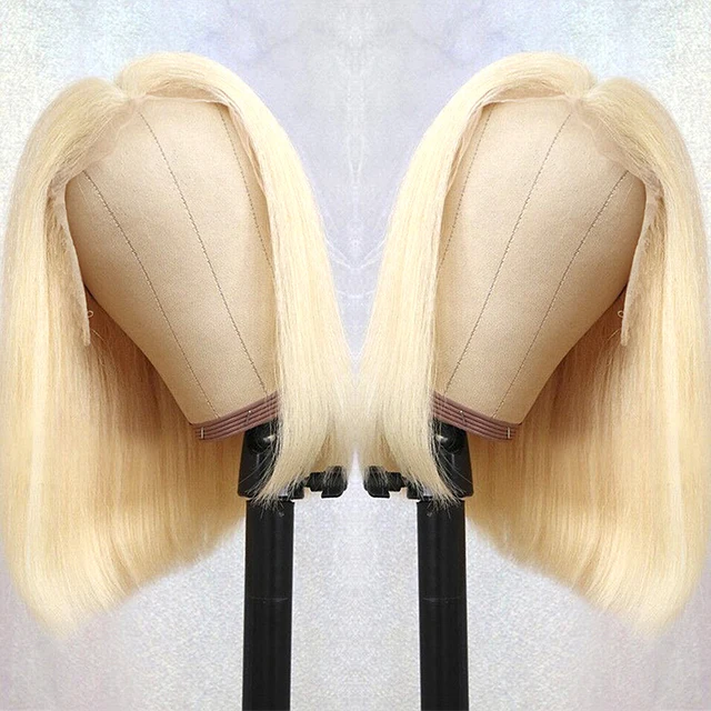 

Raw Virgin 613 Bob Wig Blonde Lace Front Wig HD Lace 4x4 Closure Short Remy Brazilian Straight Human Hair Wigs For Black Woman