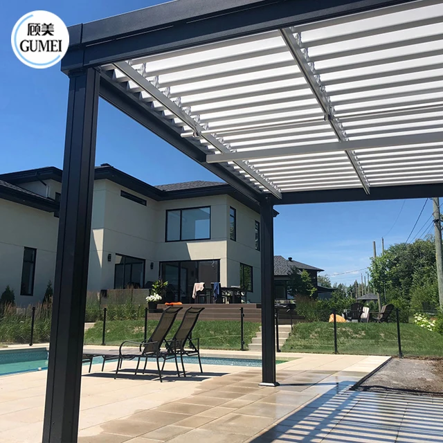 

Widely Used Aluminum Louvered Roof Motorized Pergola, Customized colors