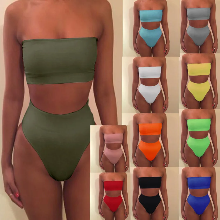 

Fashion Women Swimsuit Bodysuit Swimming Suit Bikini Set Bathing Suits Swim High Waist Thong Beach Swimwear