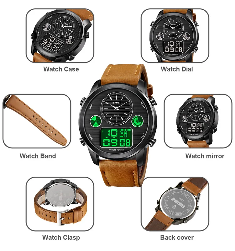 Skmei 1653 Watch With Calendar And Dates Water Proof Dual Time Watch  Luminous Digital Sport Wrist Watches - Buy Dual Time Watch,Sport Wrist  Watches,Digital Watches Product on Alibaba.com