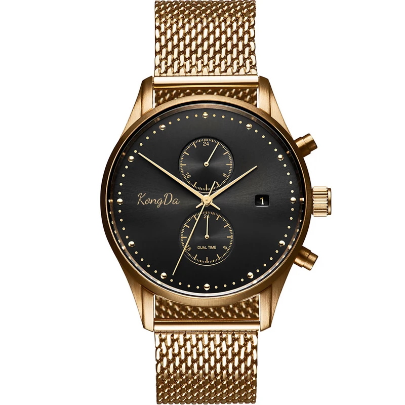 

MVMT brand mesh strap men watches japan movement stainless steel Black dial men's watch, 7 colors
