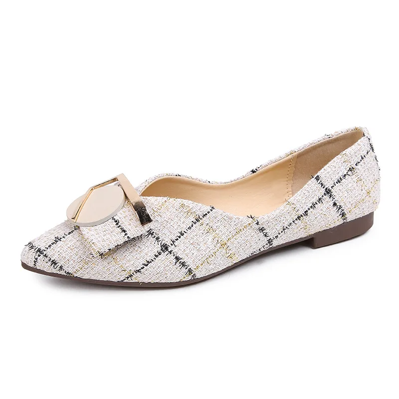 

Factory Sale Fashion Ladies Casual Shoes Candy Color Suede Pointed Buckle Flat Breathable Ladies One Pedal Mocassin Shoes