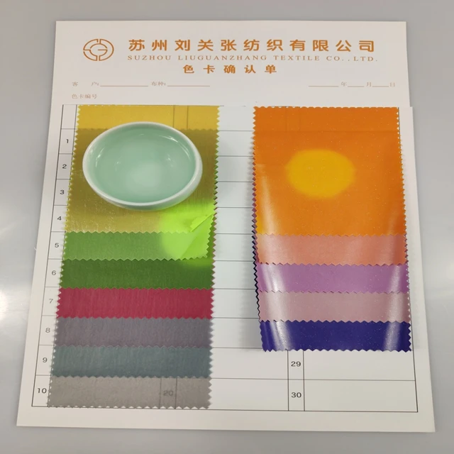 
300T polyester pongee Supply new varieties of temperature-sensitive color-changing cloth skin-sensitive coating fabric 