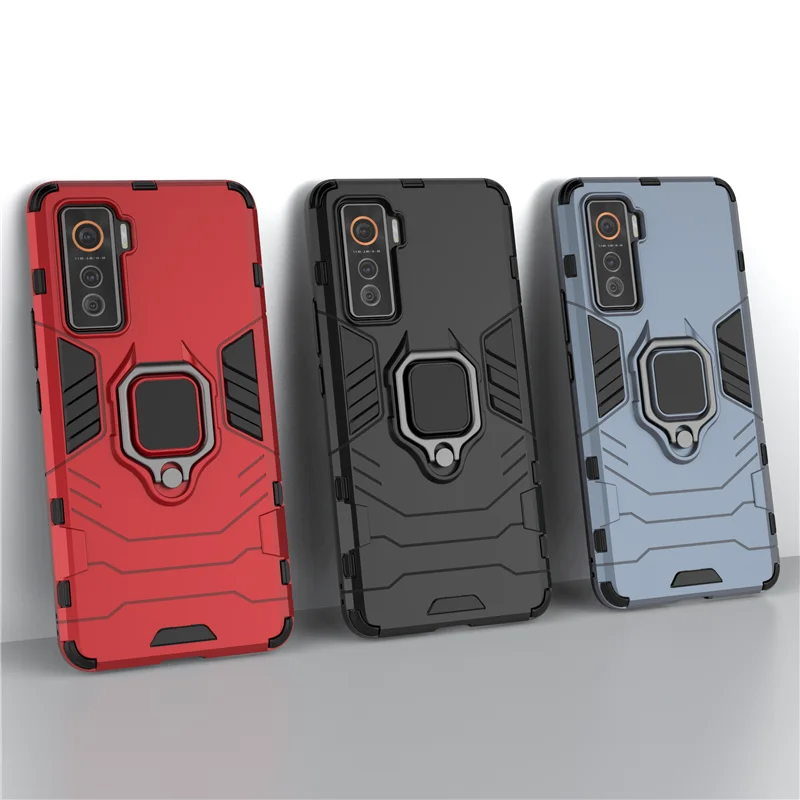

For IQOO 5 NEO3 Iron Man Magnetic Ring Phone Case For VIVO S7 S1S6 X50 PRO PLUS Z6 S5 G1 Y50 Y70S With Ring Holder Armor Cover