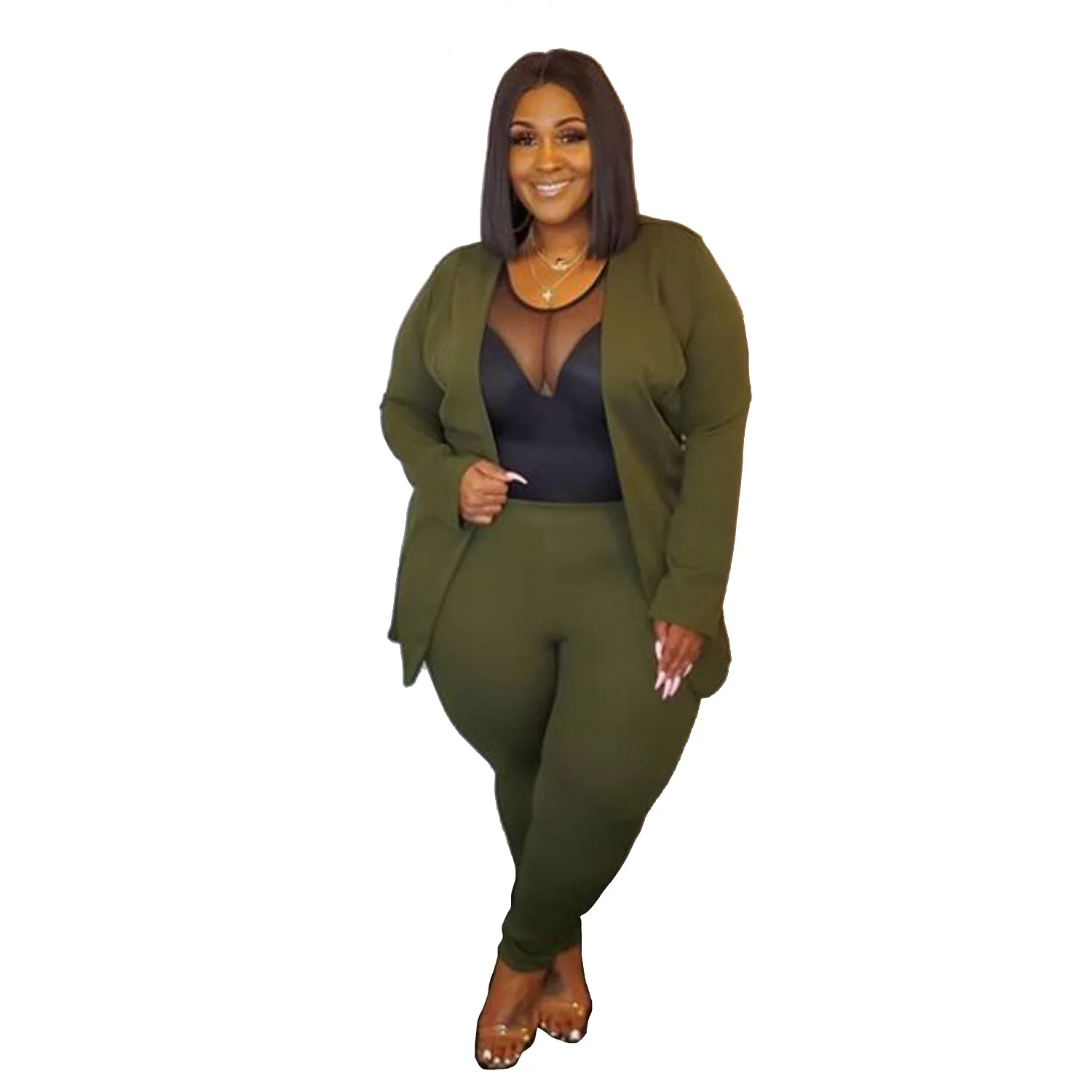 

2020 new arrivals fashion trending wholesale women casual plus size two pieces sets