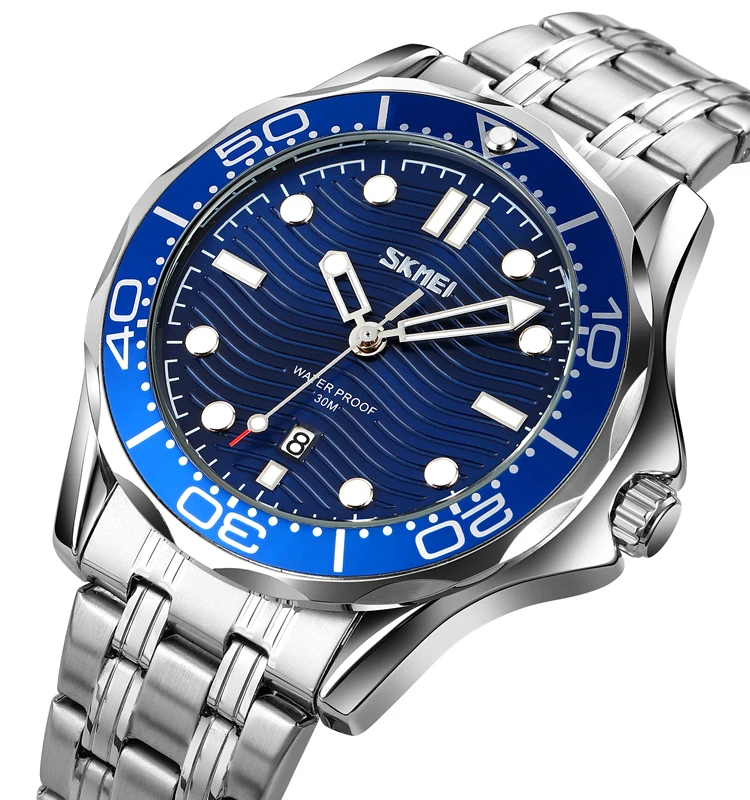 

SKMEI 9276 Japan Quartz movement Fashon Date Time Clock Male Men Watches Three Dimensional Texture Dial Wristwatch