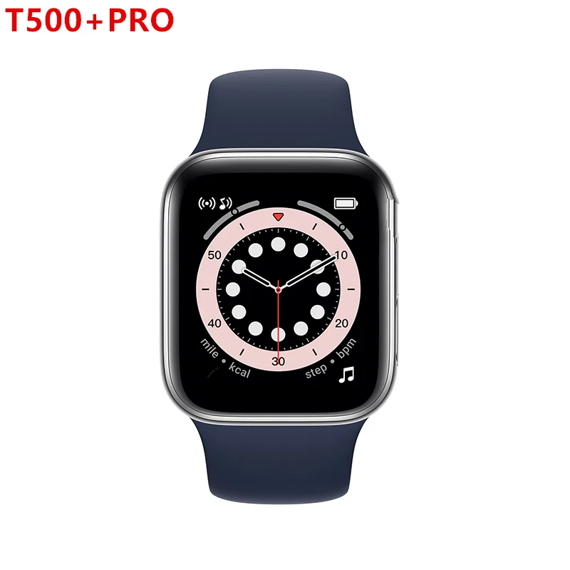 

2021 New Hiwatch Smart watch 1.75 inch T500+ Pro Plus D20 T55 W26 FK88 X7 Waterproof Smart Bracelet watch T500, Black white pink