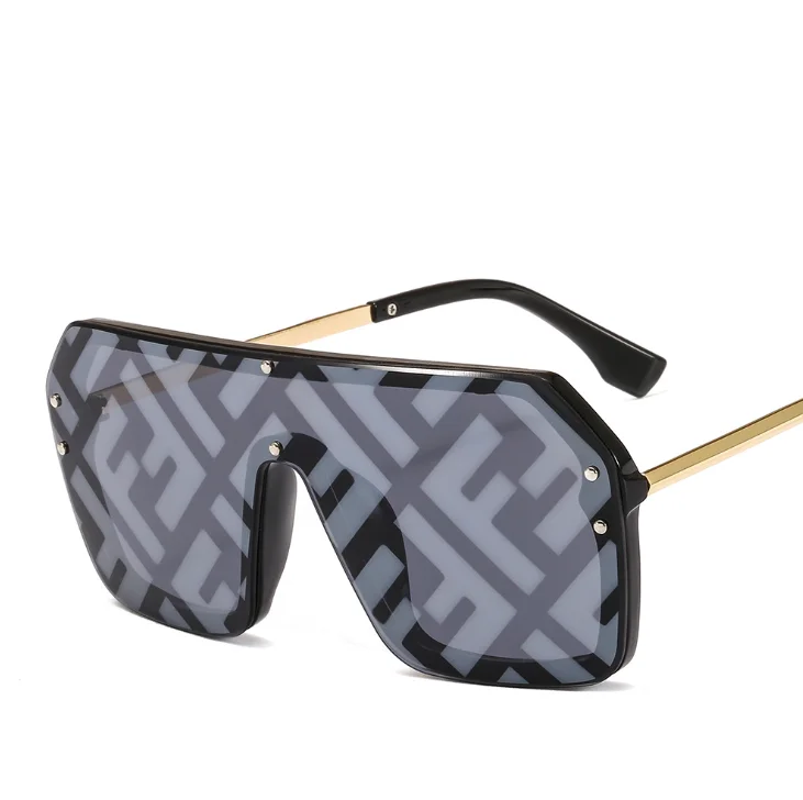 

Wholesale Women Big Frame Unisex Oversized Rimless Metal PC Sunglasses, 16 colors
