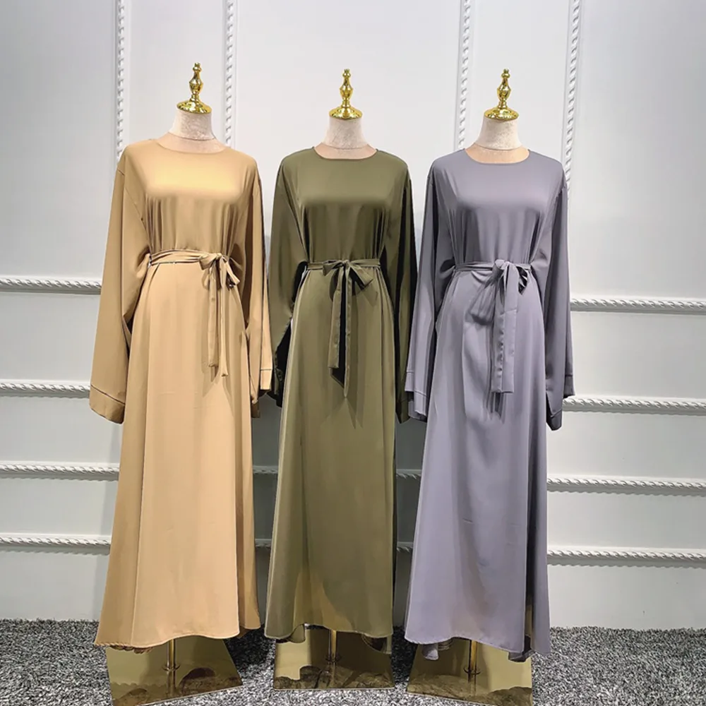 

2021 Islamic Fashion Front Hijab Scarf With Pockets Muslim Abaya