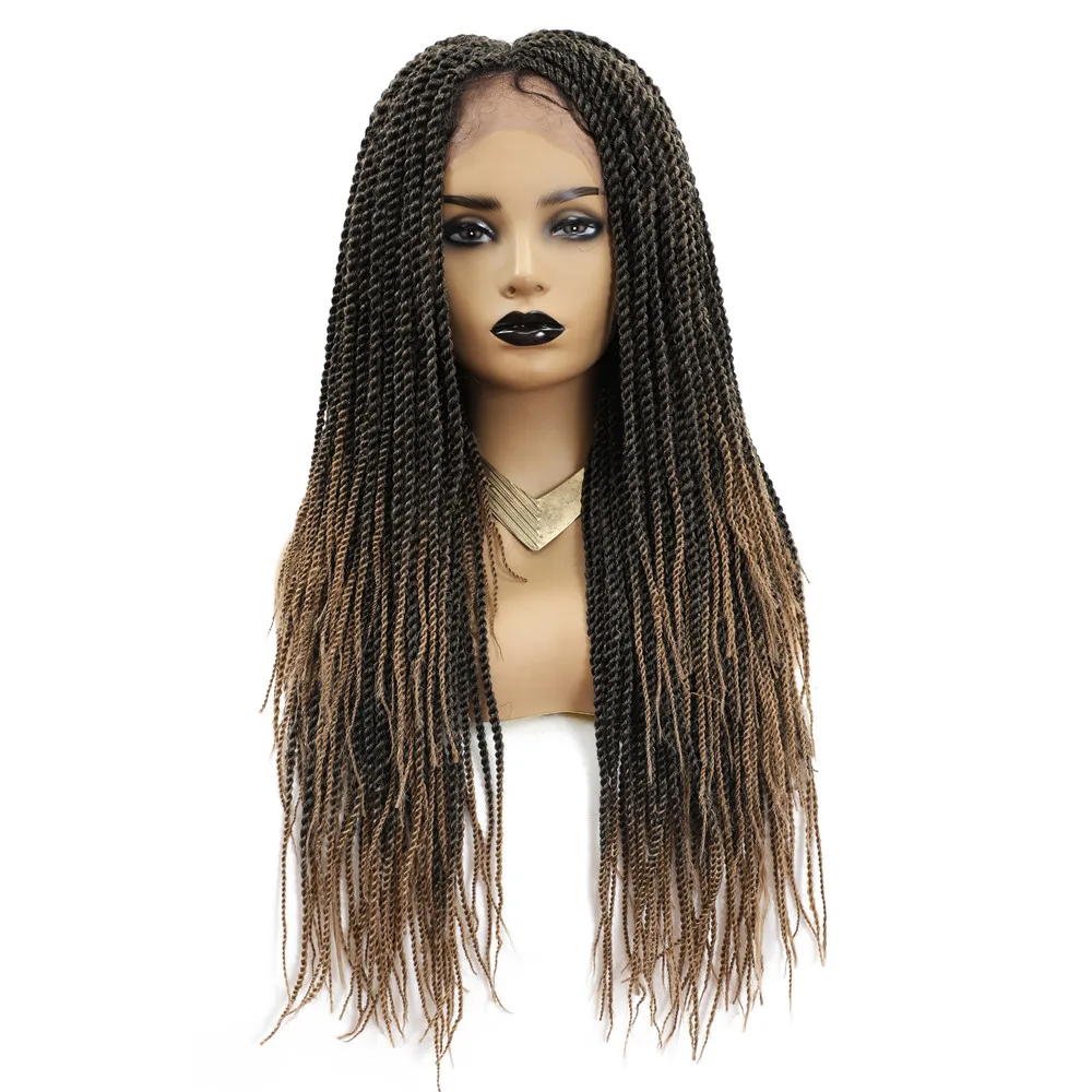 

Ombre Synthetic Crochet Braiding Wig For Black Women Dreadlock Twist Braid Hairstyle Long Straight African Wigs