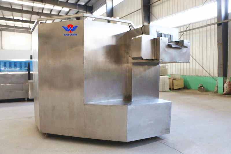 Shock Used Spiral Freezer Liquid Nitrogen Quick Spiral Freezing Tunnel Machine For Fruit Juice