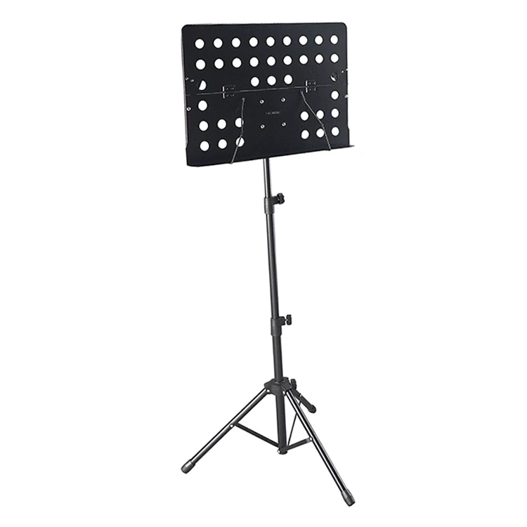 

Professional Metal Sheet Adjustable Folding Steel Music Holder, Black