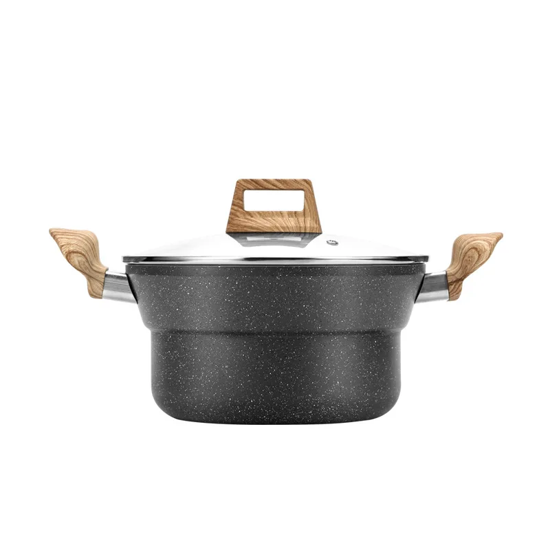 

Multifunctional home cooking steam fryer non-stick fried egg pan soup pot, Medical stone color
