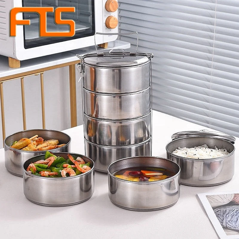 

Fts Lunch Bento Boxes Stainless Steel Indian Tiffin Carrier Set Customised Service Metal Tiffin Box