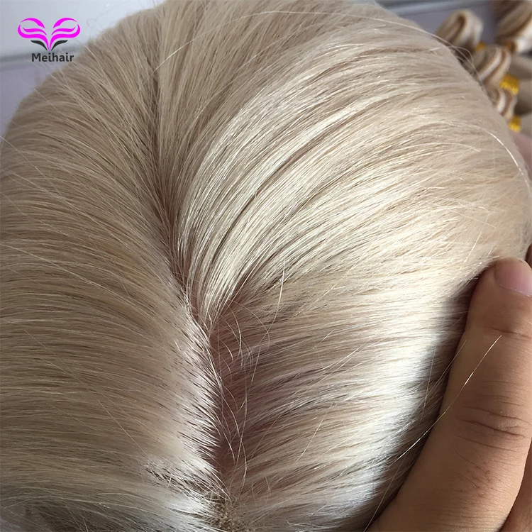 

Brazilian Full Lace Human Hair Wigs For Black Women Ash Blonde #60 Remy Hair Straight Wig With Baby Hair Natural Hairline