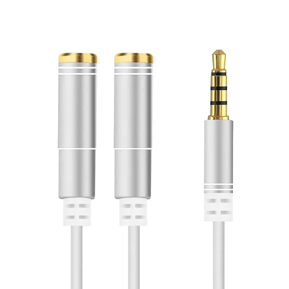 

3.5 mm one points two audio cable couple share Y splitter line headphone extended Cable for mobile phone serial