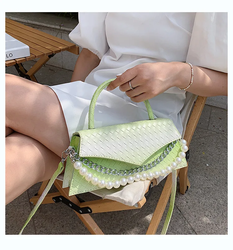 

2021 new arrivals fashion pu leather lady casual vintage weave women shoulder hand bags