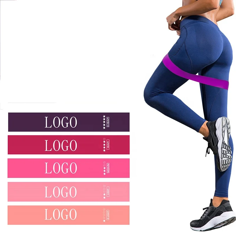 

Custom LOGO Fitness Gum Elastic Rubber Bands For Fitness Workout Equipment Training Exercise Gym Strength TPE