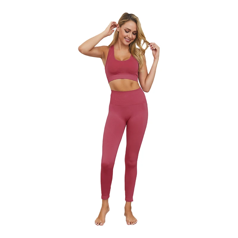 Ptsports wholesale ladies beauty backless top suit women fit dry sports bra & leggings fashion tights set gym yoga fitness wear