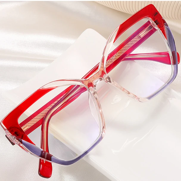 

92026 Fashion Cat eye eyeglasses frames latest model Women blue light blocking glasses optic frames for eye glasses