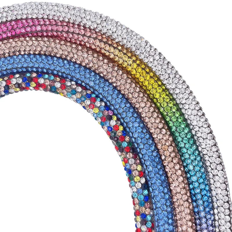 

Factory supply bling bling crystal diamond cord trimming luxury rhinestone 3mm hoodie string for decoration, As your request