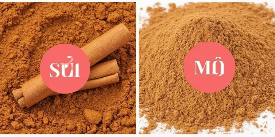 Chef choosing between ground cinnamon and powder