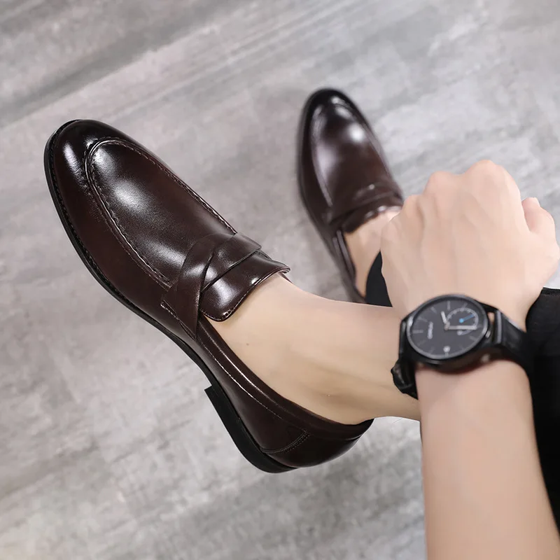 

factory price custom wholesale pointed mens leather dress shoes formal, 2 colors/oem