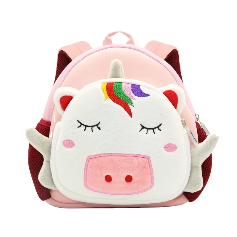 

Wholesale Factory Price Soft Toys Unicorn Toys Cute Anti-lost Neoprene Animal Backpack for Baby Kids