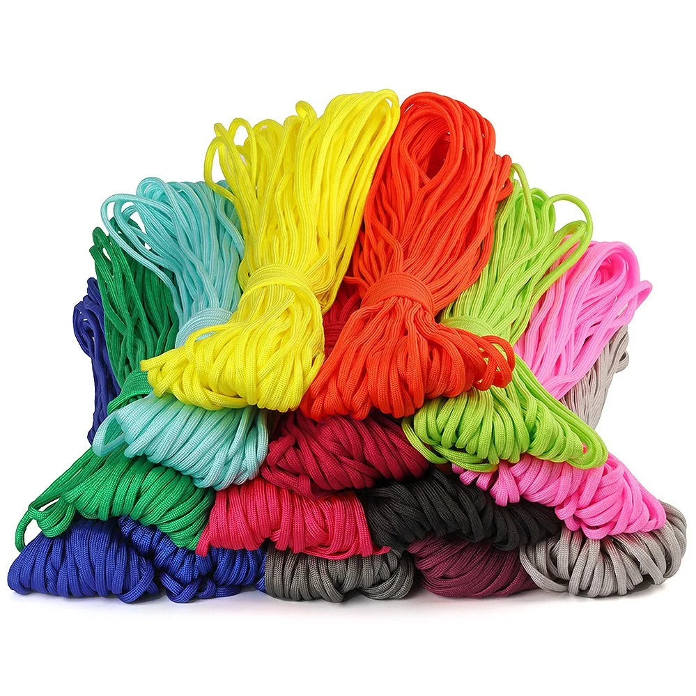 

4mm Outdoor parachute cord lanyard 7 strands Core Nylon Cord 550 paracord survival rope, 15 different colors