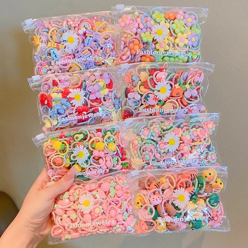 

Wholesale Custom Package New Hot Children Hair accessories Bande De Cheveux Cute Fruit Flower Bow Hair Ties Hair Band For Kids