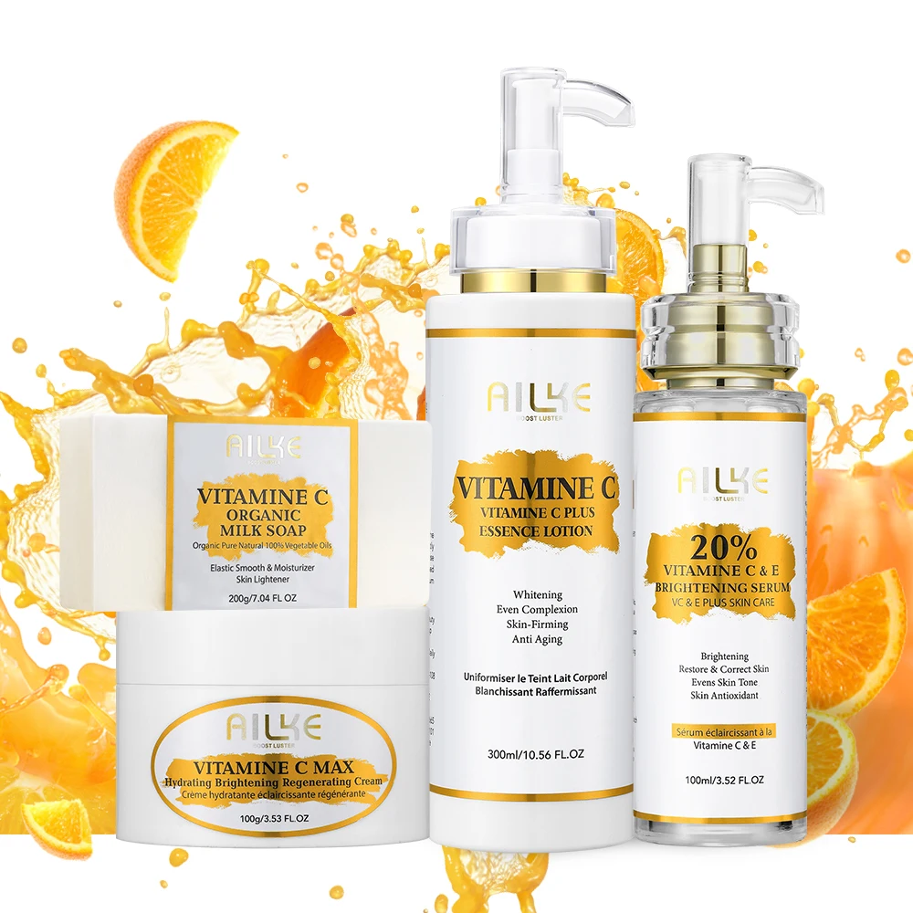 

OEM glow fair nourishing brightening strong whitening vitamin c custom skin care products set