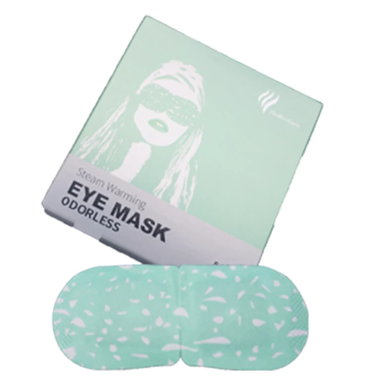 

vegan sleep mask printing with pouch warm wholesale custom steam eye mask