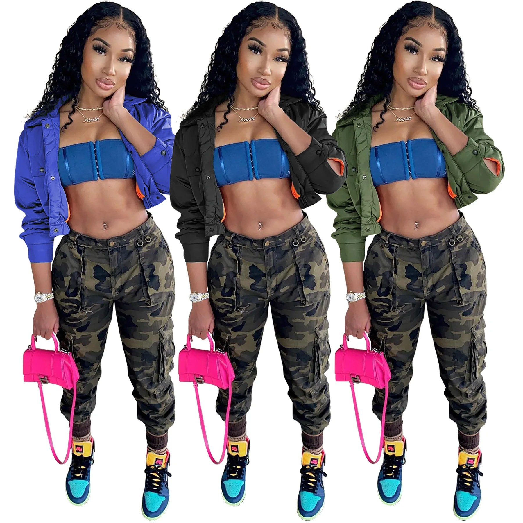 

2021 New 2020 Women Coats Winter And Autumn Bomber Biker Jacket Women Solid Colors Shorts Women's Jackets And Coats