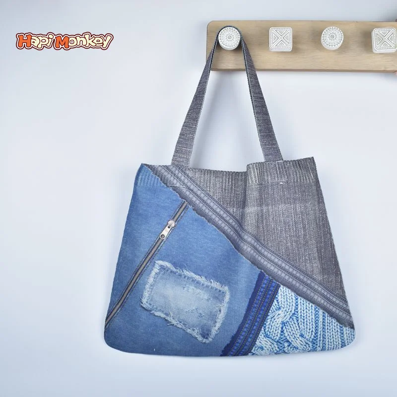 

HapiMonkey High Quality Large Creative Tote Beach Bag Women's Shoulder Bag Zipper Fashion Tote