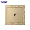 Wall Mount Cable Satellite Outlet Plug Single Port Television Wall Socket