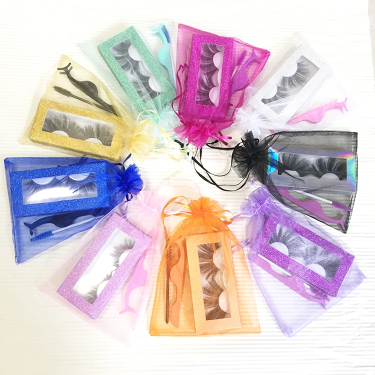 

Free Lash Packaging 100%siberian 3d mink hair eyelashes 25mm extra long lashes 25 mm vendor with lace tweezers, Black