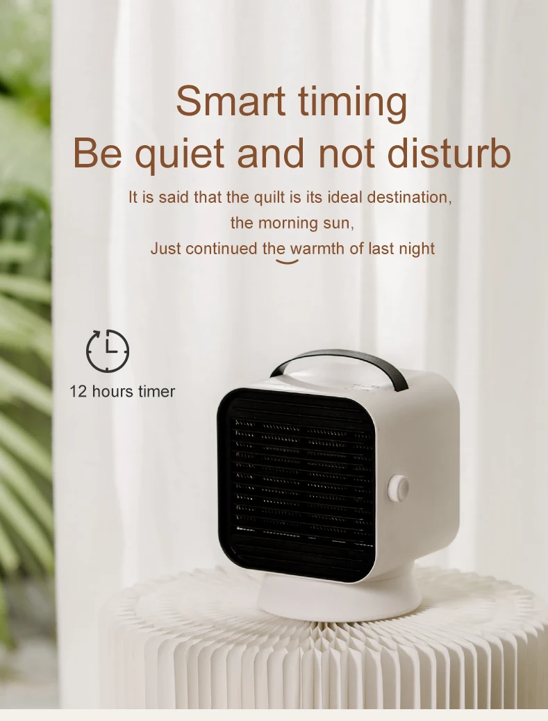 New Desktop Electric Mini Heater Adjustable Thermostat PTC Ceramic Element Heating Small Portable USB Space Fan Heater For Home
